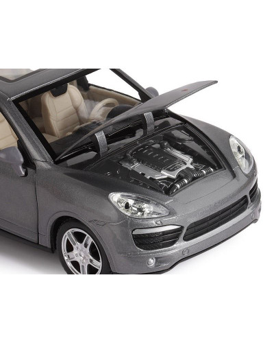 Машина "АВТОПАНОРАМА" Porsche Cayenne S, серый, 1/24, свет, звук, в/к 24,5*12,5*10,5 см