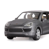 Машина "АВТОПАНОРАМА" Porsche Cayenne S, серый, 1/24, свет, звук, в/к 24,5*12,5*10,5 см