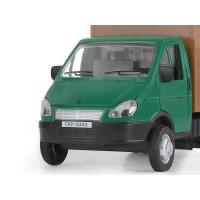 Машина "АВТОПАНОРАМА" ГАЗель-бизнес "Кофе", зеленый, 1/28, свет, звук, в/к 24*14*12