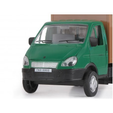 Машина "АВТОПАНОРАМА" ГАЗель-бизнес "Кофе", зеленый, 1/28, свет, звук, в/к 24*14*12