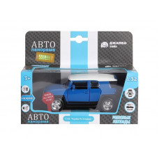 Машина "АВТОПАНОРАМА" Toyota FJ Cruiser, синий, 1/32, свет, звук, инерция, в/к 17,5*13,5*9 см