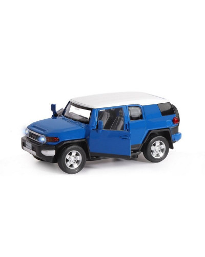 Машина "АВТОПАНОРАМА" Toyota FJ Cruiser, синий, 1/32, свет, звук, инерция, в/к 17,5*13,5*9 см