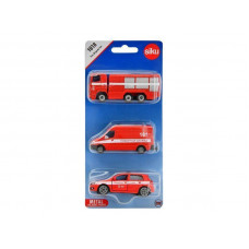 Набор машин Siku 1818RUS Пожарная служба, 3шт, красный