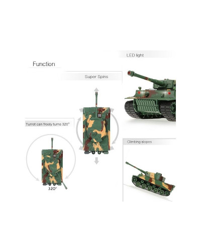 Р/У танк Heng Long 1/26 Tiger I ИК-версия, ИК пульт, акб, RTR