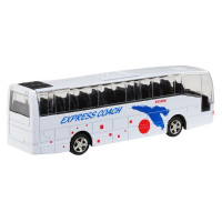 Автобус "Автопанорама", белый, 1/90, свет, звук, инерция, в/к 22*13,5*5,8 см