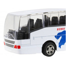 Автобус "Автопанорама", белый, 1/90, свет, звук, инерция, в/к 22*13,5*5,8 см