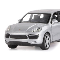 Машина "АВТОПАНОРАМА" Porsche Cayenne S, серебряный, 1/32, свет, звук, инерция, в/к 17,5*13,5*9 см
