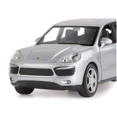 Машина "АВТОПАНОРАМА" Porsche Cayenne S, серебряный, 1/32, свет, звук, инерция, в/к 17,5*13,5*9 см