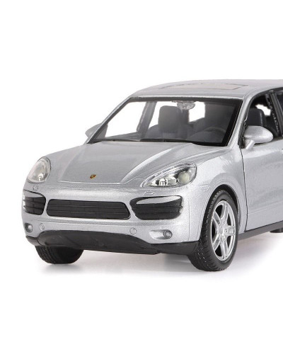 Машина "АВТОПАНОРАМА" Porsche Cayenne S, серебряный, 1/32, свет, звук, инерция, в/к 17,5*13,5*9 см