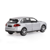 Машина "АВТОПАНОРАМА" Porsche Cayenne S, серебряный, 1/32, свет, звук, инерция, в/к 17,5*13,5*9 см