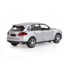 Машина "АВТОПАНОРАМА" Porsche Cayenne S, серебряный, 1/32, свет, звук, инерция, в/к 17,5*13,5*9 см