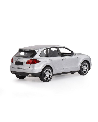 Машина "АВТОПАНОРАМА" Porsche Cayenne S, серебряный, 1/32, свет, звук, инерция, в/к 17,5*13,5*9 см