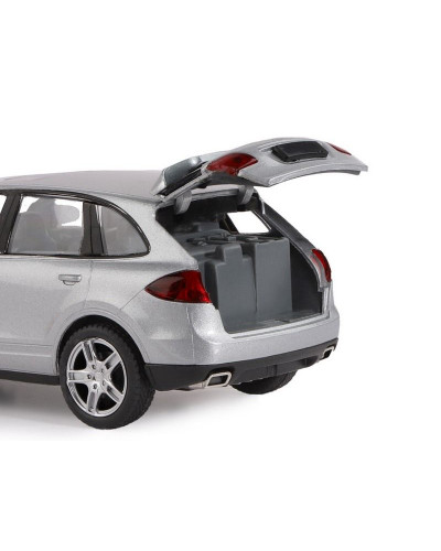 Машина "АВТОПАНОРАМА" Porsche Cayenne S, серебряный, 1/32, свет, звук, инерция, в/к 17,5*13,5*9 см