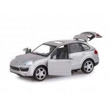 Машина "АВТОПАНОРАМА" Porsche Cayenne S, серебряный, 1/32, свет, звук, инерция, в/к 17,5*13,5*9 см