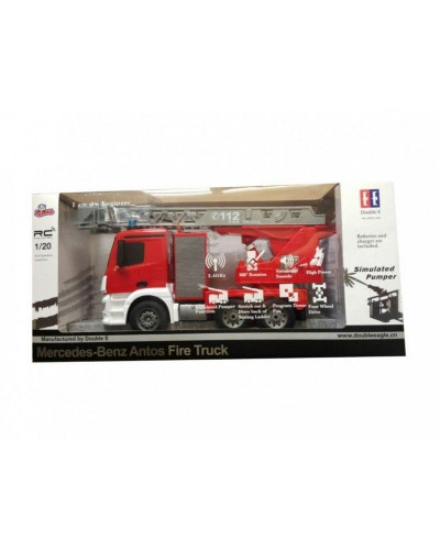 Радиоуправляемая пожарная машина Double Eagle Mercedes-Benz Actros, брызгает водой 1:20