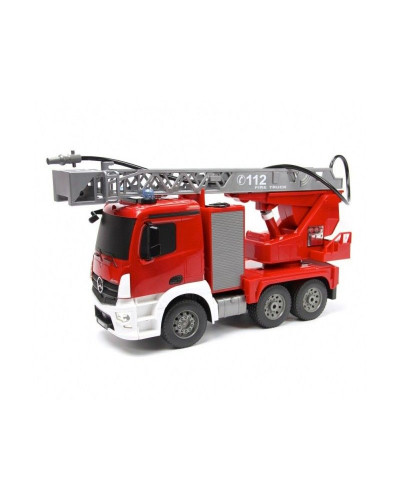 Радиоуправляемая пожарная машина Double Eagle Mercedes-Benz Actros, брызгает водой 1:20