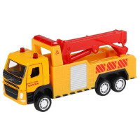 Машина "АВТОПАНОРАМА" VOLVO FM "Эвакуатор", желтый, 1/72, инерция, в/к 17,5*13*6,5 см