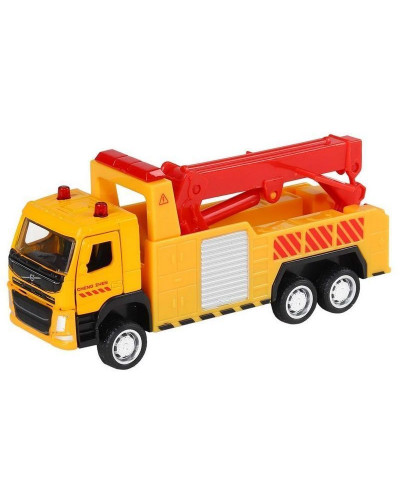 Машина "АВТОПАНОРАМА" VOLVO FM "Эвакуатор", желтый, 1/72, инерция, в/к 17,5*13*6,5 см