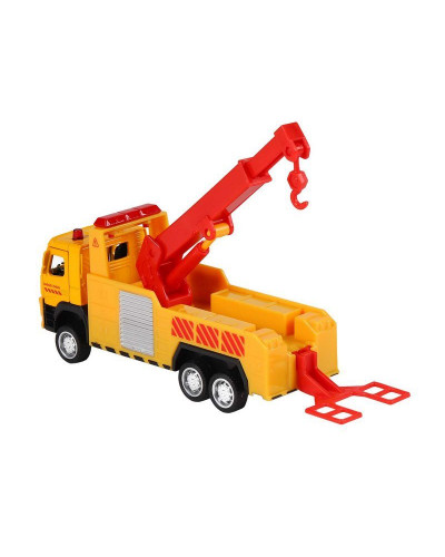 Машина "АВТОПАНОРАМА" VOLVO FM "Эвакуатор", желтый, 1/72, инерция, в/к 17,5*13*6,5 см