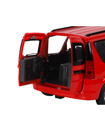 Машина "АВТОПАНОРАМА" LADA LARGUS, красный, 1/24, свет, звук, инерция, в/к 24,5*12,5*10,5 см