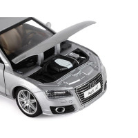 Машина "АВТОПАНОРАМА" Audi A7, серебряный, 1/24, свет, звук, в/к 24,5*12,5*10,5 см