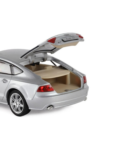 Машина "АВТОПАНОРАМА" Audi A7, серебряный, 1/24, свет, звук, в/к 24,5*12,5*10,5 см