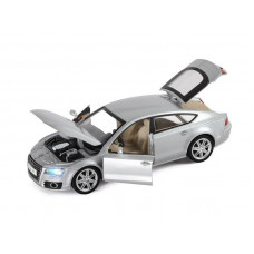 Машина "АВТОПАНОРАМА" Audi A7, серебряный, 1/24, свет, звук, в/к 24,5*12,5*10,5 см