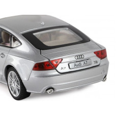 Машина "АВТОПАНОРАМА" Audi A7, серебряный, 1/24, свет, звук, в/к 24,5*12,5*10,5 см