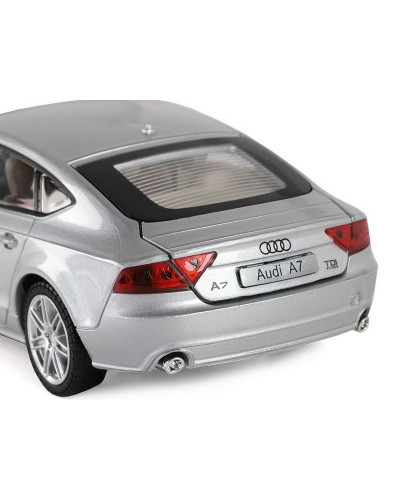 Машина "АВТОПАНОРАМА" Audi A7, серебряный, 1/24, свет, звук, в/к 24,5*12,5*10,5 см