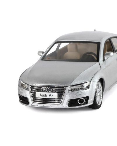 Машина "АВТОПАНОРАМА" Audi A7, серебряный, 1/24, свет, звук, в/к 24,5*12,5*10,5 см
