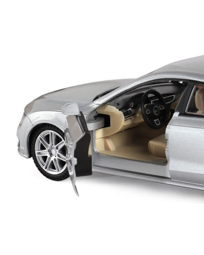 Машина "АВТОПАНОРАМА" Audi A7, серебряный, 1/24, свет, звук, в/к 24,5*12,5*10,5 см