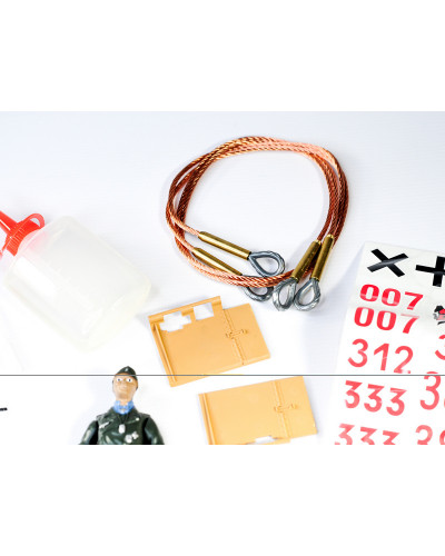 Набор наклеек и аксессуаров для танка Tiger 1 (поздняя версия, металлическое шасси), неокрашен