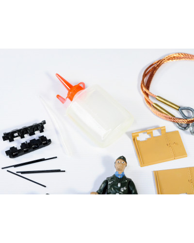 Набор наклеек и аксессуаров для танка Tiger 1 (поздняя версия, металлическое шасси), неокрашен