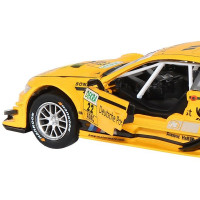 Машина "АВТОПАНОРАМА" BMW M3 DTM, желтый, 1/32, свет, звук, инерция, в/к 17,5*13,5*9 см