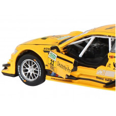 Машина "АВТОПАНОРАМА" BMW M3 DTM, желтый, 1/32, свет, звук, инерция, в/к 17,5*13,5*9 см