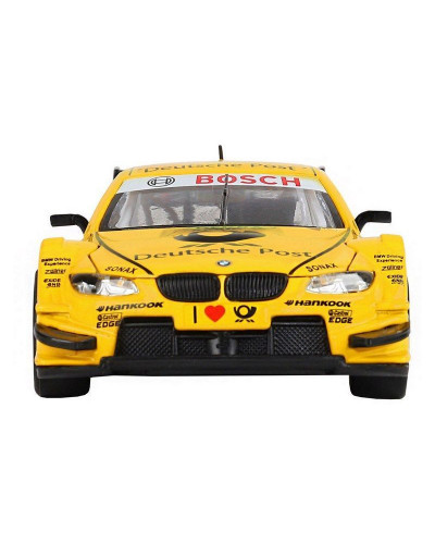 Машина "АВТОПАНОРАМА" BMW M3 DTM, желтый, 1/32, свет, звук, инерция, в/к 17,5*13,5*9 см