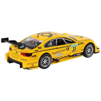 Машина "АВТОПАНОРАМА" BMW M3 DTM, желтый, 1/32, свет, звук, инерция, в/к 17,5*13,5*9 см