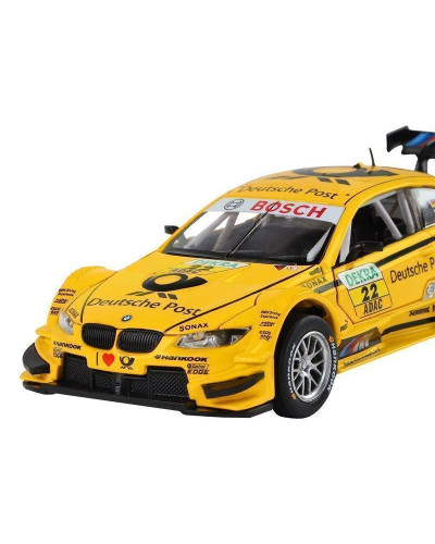 Машина "АВТОПАНОРАМА" BMW M3 DTM, желтый, 1/32, свет, звук, инерция, в/к 17,5*13,5*9 см
