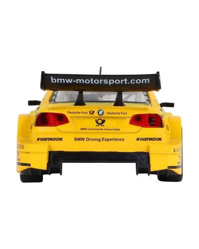 Машина "АВТОПАНОРАМА" BMW M3 DTM, желтый, 1/32, свет, звук, инерция, в/к 17,5*13,5*9 см