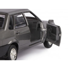 Машина "АВТОПАНОРАМА" ВАЗ 21099, 1/22, серый, инерция, в/к 24,5*12,5*10,5 см