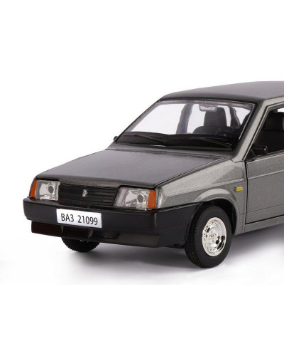 Машина "АВТОПАНОРАМА" ВАЗ 21099, 1/22, серый, инерция, в/к 24,5*12,5*10,5 см