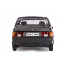 Машина "АВТОПАНОРАМА" ВАЗ 21099, 1/22, серый, инерция, в/к 24,5*12,5*10,5 см