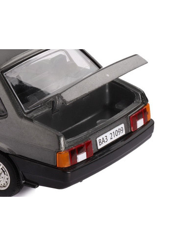 Машина "АВТОПАНОРАМА" ВАЗ 21099, 1/22, серый, инерция, в/к 24,5*12,5*10,5 см