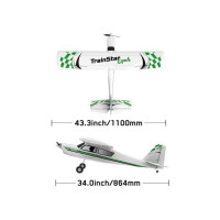 Радиоуправляемый самолет Volantex RC TrainStar Epoch 1100мм Brushless 2.4G LiPo RTF with Gyro