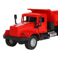 Машина "АВТОПАНОРАМА" "Грузовик", красный, 1/32, свет, звук, инерция, в/к 24*8*10 см