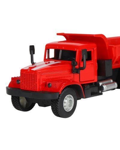 Машина "АВТОПАНОРАМА" "Грузовик", красный, 1/32, свет, звук, инерция, в/к 24*8*10 см