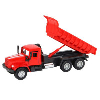 Машина "АВТОПАНОРАМА" "Грузовик", красный, 1/32, свет, звук, инерция, в/к 24*8*10 см