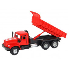 Машина "АВТОПАНОРАМА" "Грузовик", красный, 1/32, свет, звук, инерция, в/к 24*8*10 см