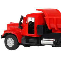 Машина "АВТОПАНОРАМА" "Грузовик", красный, 1/32, свет, звук, инерция, в/к 24*8*10 см