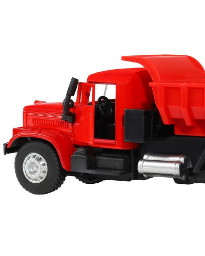 Машина "АВТОПАНОРАМА" "Грузовик", красный, 1/32, свет, звук, инерция, в/к 24*8*10 см